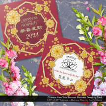 Chinesischer New Year Success Business Grußkarte