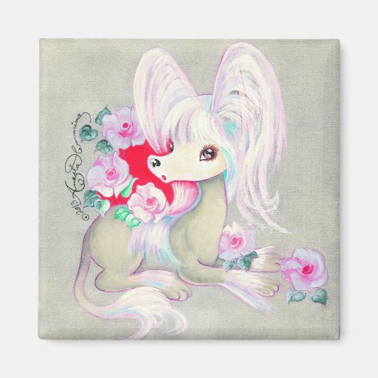 Chinesischer Niedlicher Welpenhund Magnet (Vorne)