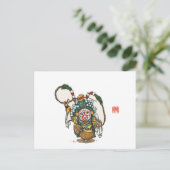 Chinesischer Operncharakter Postkarte - Sun Wukong (Stehend Vorderseite)