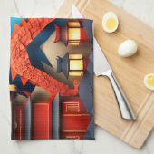 Chinesischer Origami Red Dragon Year KT Geschirrtuch (Viertel Falte)