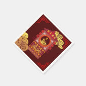 Chinesischer Palanquin Rat Jahr 2020 PPN Serviette (Ecke)