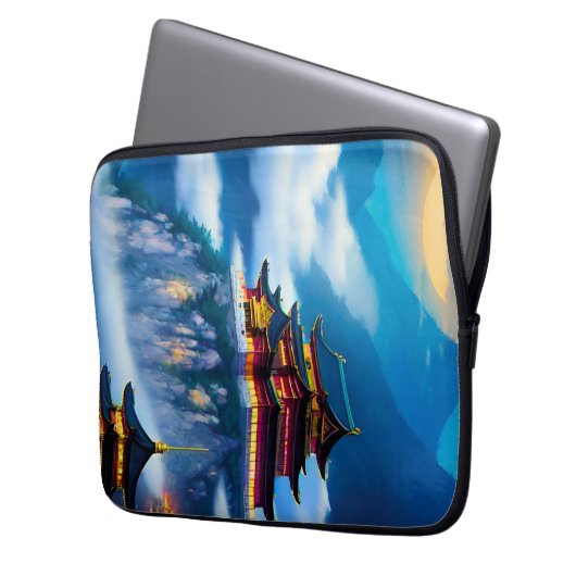 Chinesischer Palast Laptopschutzhülle (Vorderseite Links)