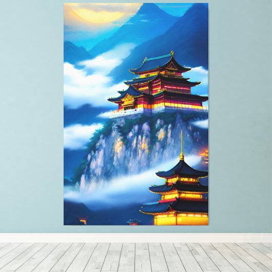 Chinesischer Palast Leinwanddruck (Insitu (Holzboden))