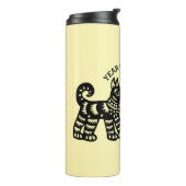 Chinesischer Papercut Earth Dog Year 2018 Thermal  Thermosbecher (Nach links gedreht)