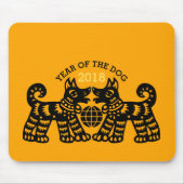 Chinesischer Papercut Earth Hund Jahr Wählen Sie C Mousepad (Vorne)