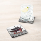 Chinesischer Pavillon Getränkeuntersetzer (Rechte Seite)