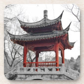 Chinesischer Pavillon Getränkeuntersetzer (Vorderseite)