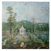 Chinesischer Pavillon in einem Englischen Garten, Fliese (Vorderseite)