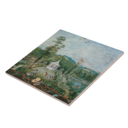 Chinesischer Pavillon in einem Englischen Garten, Fliese (Seite)