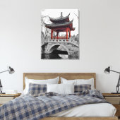 Chinesischer Pavillon Leinwanddruck (Insitu (Schlafzimmer))