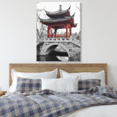 Chinesischer Pavillon Leinwanddruck (Insitu (Schlafzimmer))
