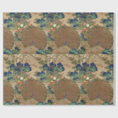 Chinesischer Pfau und Blume (17. Jahrhundert) Vint Geschenkpapier (Flach)