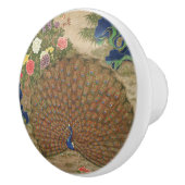 Chinesischer Pfau und Blume (17. Jahrhundert) Vint Keramikknauf (Rechts)