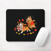 Chinesischer Pferd Bluthund Kinder Männer Frauen F Mousepad (Mit Mouse)