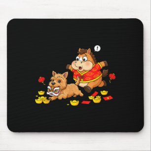 Chinesischer Pferd Cairn Terrier Kinder Männer Fra Mousepad