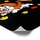 Chinesischer Pferd Cavalier King Charles Spaniel G Poster (Ecke)