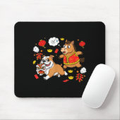 Chinesischer Pferd Englisch Bulldogge Kind Männer  Mousepad (Mit Mouse)