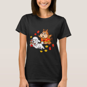 Chinesischer Pferde-Pudel Lustige Kinder Männer Fr T-Shirt