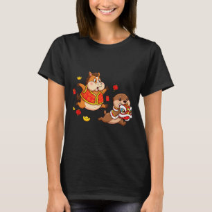 Chinesischer Pferdeotter Lustige Kinder Männer Fra T-Shirt