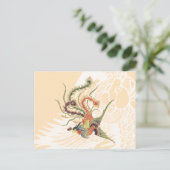 Chinesischer Phoenix - Fenghuang Mythological Bird Postkarte (Stehend Vorderseite)