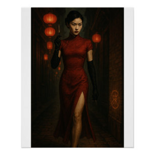 Chinesischer Qipao Assassin - Code in Crimson Poster
