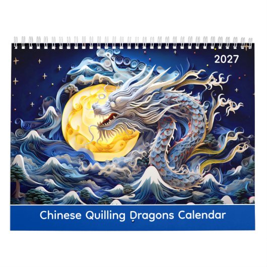 Chinesischer Quilling-Drachen-Kalender Kalender (Titelbild)