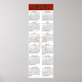 Chinesischer Rattenkalender 2020 Poster