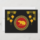 Chinesischer Rattenzauber Einladung (Rückseite)