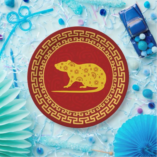 Chinesischer Rattenzauber Pappteller (Party)