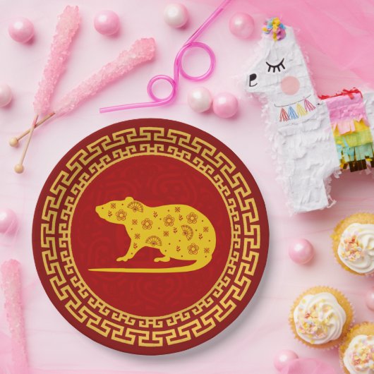 Chinesischer Rattenzauber Pappteller (Party)