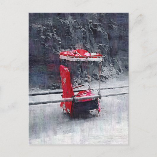 Chinesischer Red Sedan-Vorsitz Postkarte (Vorderseite)