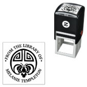 Chinesischer Reichtum Luck Bat "From the library"  Permastempel (Beispiel)