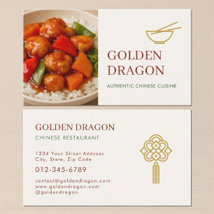 Chinesischer Restaurant-Catering-Service-Foto Visitenkarte