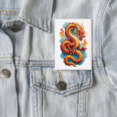Chinesischer roter Drache feurige Illustration-675 Button (Insitu)