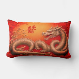 Chinesischer Roter Drache im neuen Jahr Throw Kiss Lendenkissen