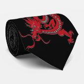Chinesischer roter Drache Krawatte (Gerollt)