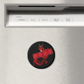 Chinesischer Roter Drache Magnet (In Situ (Geschirrspüler))