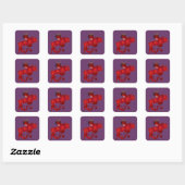 Chinesischer Roter Drache Quadratischer Aufkleber (Blatt)