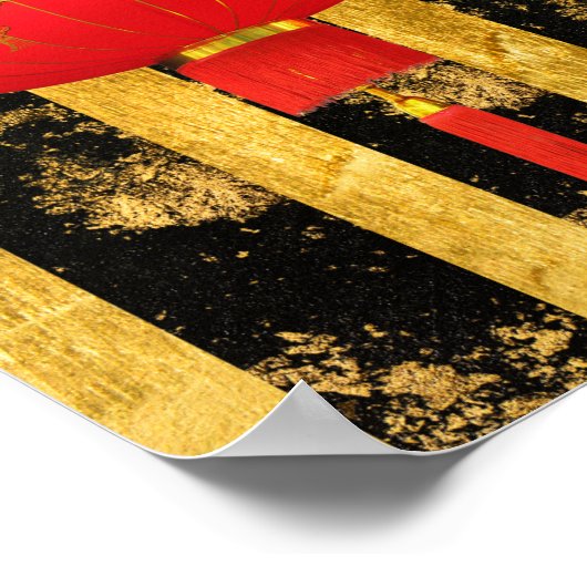 Chinesischer Roter Lantern Poster (Ecke)