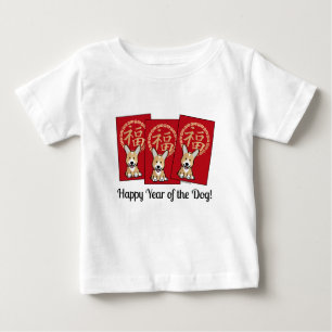 Chinesischer Roter Umschlag Lucky Corgi Jahr des H Baby T-shirt