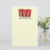 Chinesischer Roter Umschlag Lucky Corgi Jahr des H Briefpapier (Stehend Vorderseite)