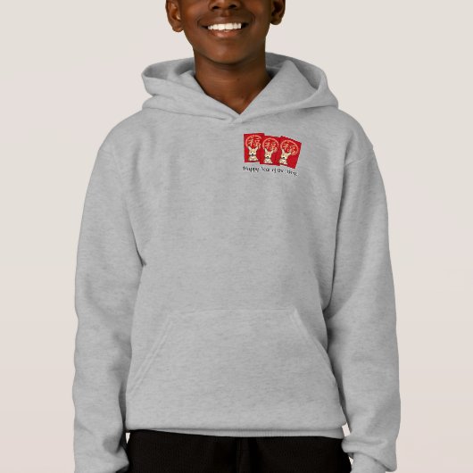 Chinesischer Roter Umschlag Lucky Corgi Jahr des H Hoodie (Vorderseite)