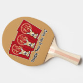 Chinesischer Roter Umschlag Lucky Corgi Jahr des H Tischtennis Schläger (Seitenansicht)