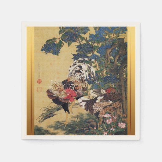 Chinesischer Runderneuerung 2017 Japanisches Kunst Serviette (Vorderseite)