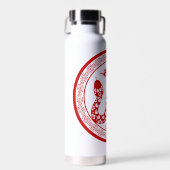Chinesischer Schlangenroter Papierschnitt WB Trinkflasche (Vorne)