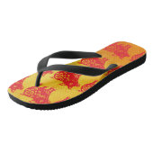 Chinesischer Schweinejahr Red Papercut Gold Männer Badesandalen (Schrägansicht)