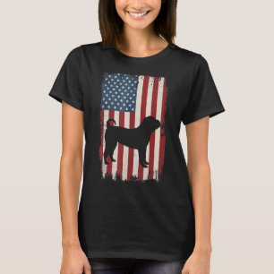 Chinesischer Shar Pei Amerikanischer Fahne T-Shirt