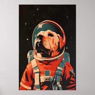 Chinesischer Shar-Pei-Astronautenposter, Shar Pei  Poster
