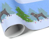 Chinesischer Shar-Pei-Dekorationsbaum - Wald Geschenkpapier (Rolleneckpunkt)