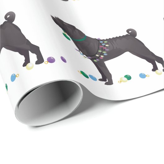 Chinesischer Shar Pei Feliz Naughty Dog Weihnachts Geschenkpapier (Rolleneckpunkt)